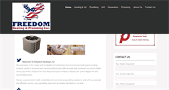 Desktop Screenshot of freedomheatingandplumbing.com